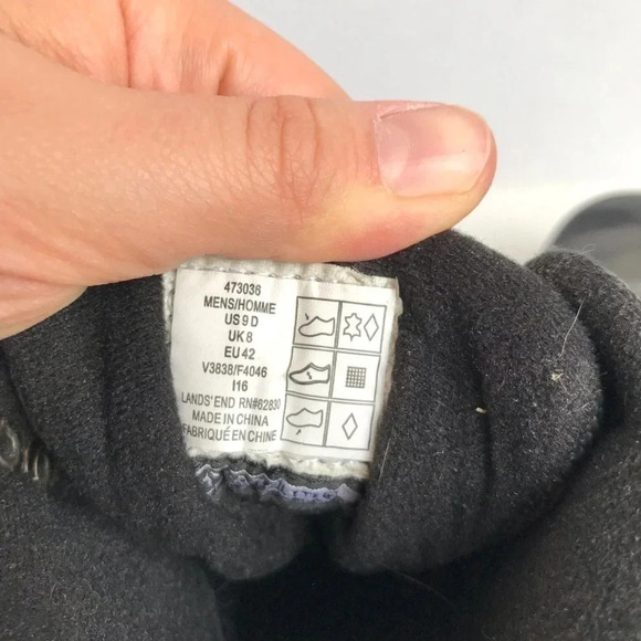 Lands End Mens High Top Hiking Boots Leather - Picture 5 of 8